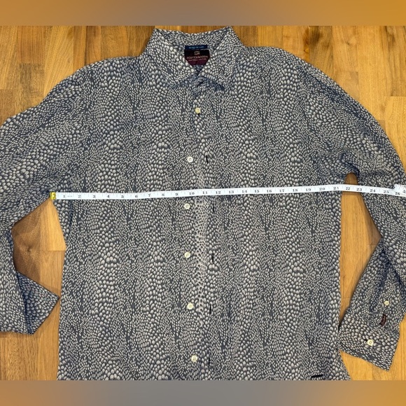 Scotch & Soda Feather Print Button-Down Shirt Men’s XL - Picture 2 of 6